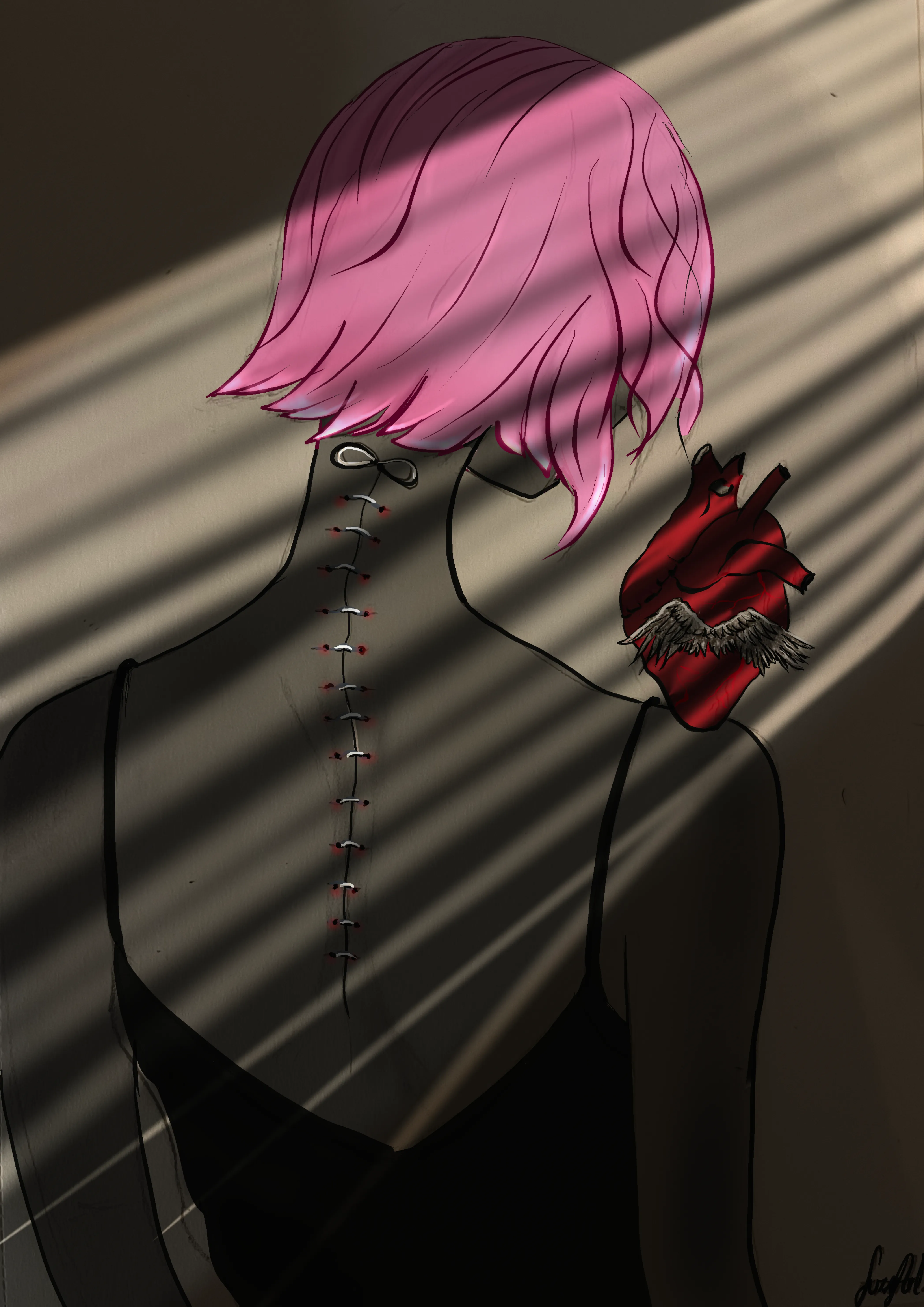 Heart on shoulder