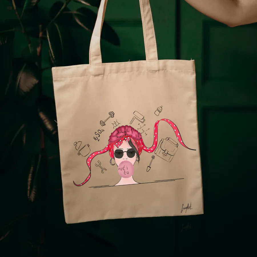 Fuzzy Tote Bag – Dragon Woman